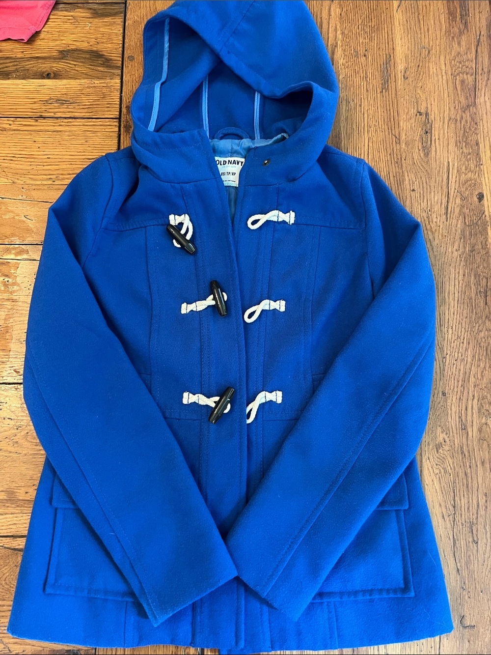 Old Navy Royal Blue Hooded Coat with Light Blue Lining